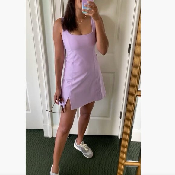 Abercrombie & Fitch YPB sculpt LUX Mini Dress Lilac Purple Size Medium - Picture 3 of 6